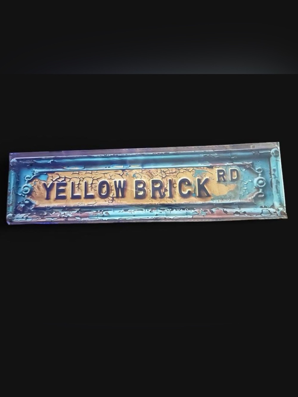 Yellow Brick Rd Decorative Metal Sign - Multicolor